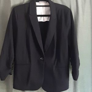 Olivia Moon cotton blazer with 3/4 sleeves